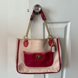 Pink Leather Coach Bag
